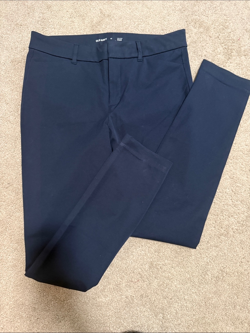 Old Navy women’s Dark Navy Dress Pants- Pixie high-rise secret smooth pockets
